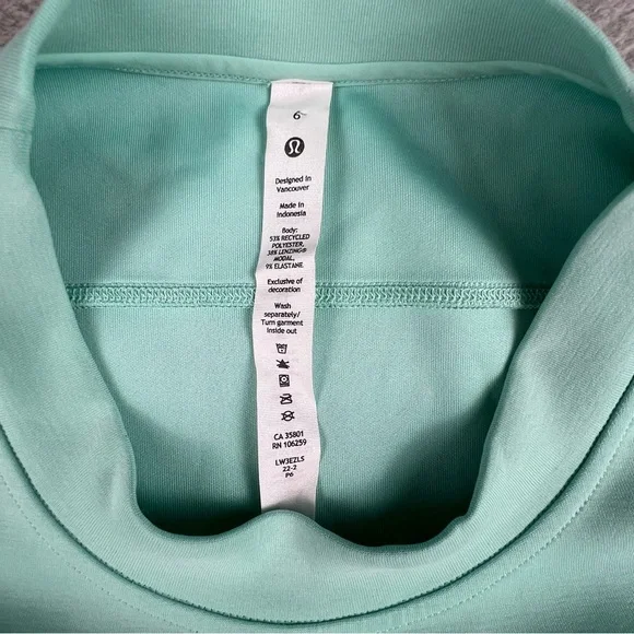 Lululemon Perfectly Oversized Cropped Crew Sweatshirt 6 Softstreme Wild Mint - Picture 8 of 11